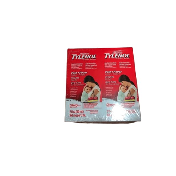 Infants' Tylenol Oral Suspension, Cherry, 2 pk./2 oz. - ShelHealth.Com