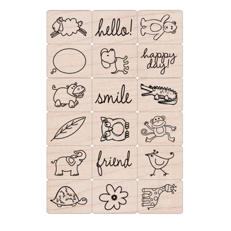 Ink N Stamp Happy Animals (Pack of 2) - Stamps & Stamp Pads - Hero Arts