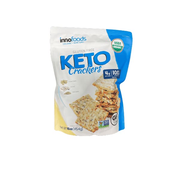 innofoods innofoods organic Gluten Free Keto Crackers, 16 oz.