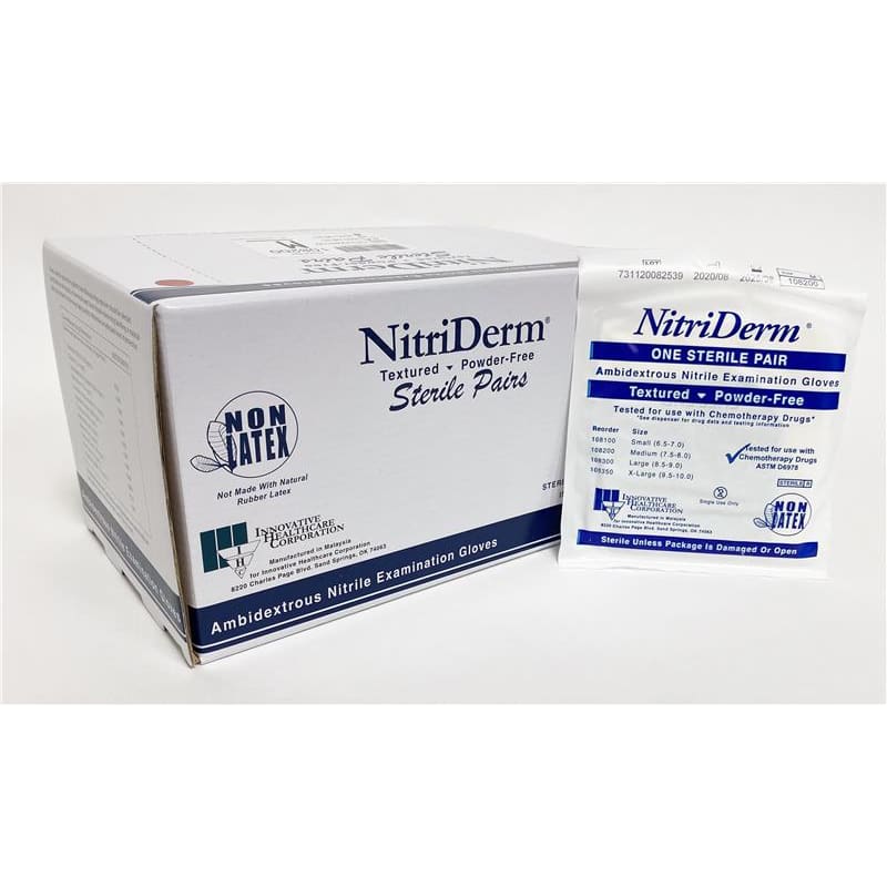 Innovative Healthcare Glove Nitrile Sterile Exam Medium Box of 50 - Gloves >> Nitrile - Innovative Healthcare