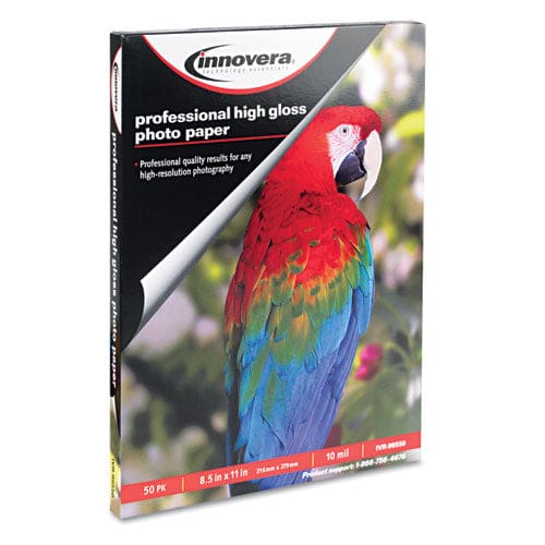 Innovera High-gloss Photo Paper 10 Mil 8.5 X 11 High-gloss White 50/pack - School Supplies - Innovera®