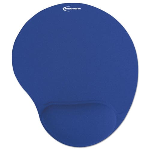 Innovera Mouse Pad With Fabric-covered Gel Wrist Rest 10.37 X 8.87 Blue - Technology - Innovera®