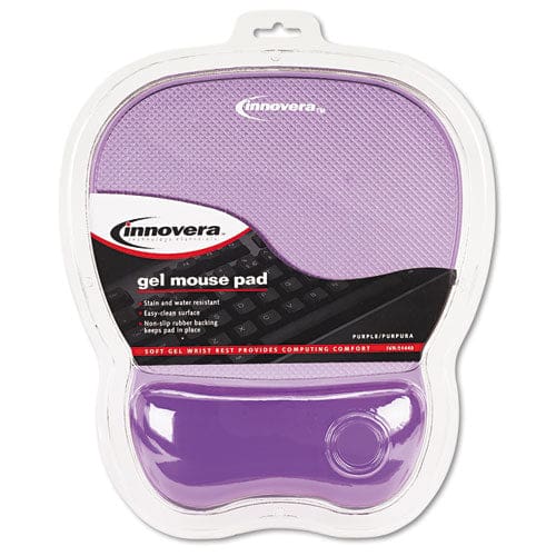 Innovera Mouse Pad With Gel Wrist Rest 8.25 X 9.62 Purple - Technology - Innovera®