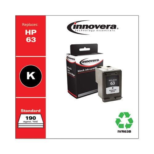 Innovera Remanufactured Black Ink Replacement For 63 (f6u62an) 190 Page-yield - Technology - Innovera®