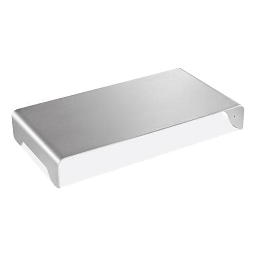 Innovera Slim Aluminum Monitor Riser 15.75 X 8.25 X 2.5 Silver Supports 22 Lbs - School Supplies - Innovera®