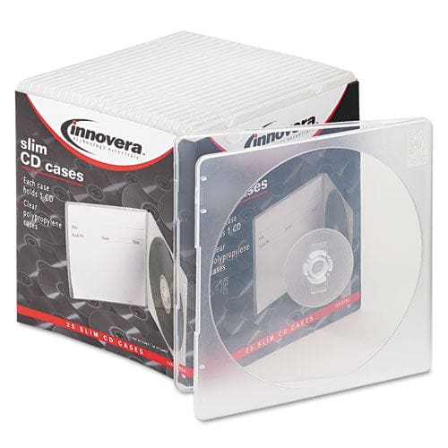 Innovera Slim Cd Case Clear 25/pack - Technology - Innovera®