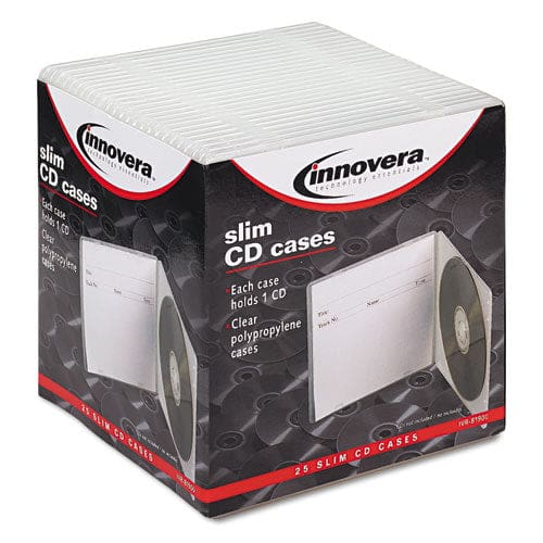 Innovera Slim Cd Case Clear 25/pack - Technology - Innovera®