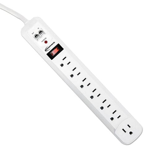 Innovera Surge Protector 7 Ac Outlets 4 Ft Cord 1,080 J White - Technology - Innovera®