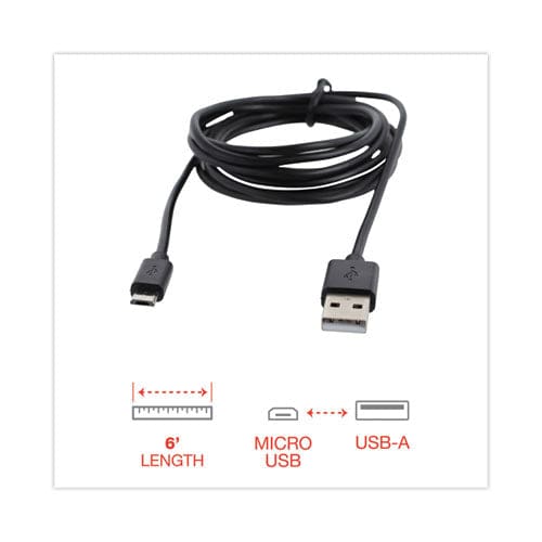 Innovera Usb To Micro Usb Cable 6 Ft Black - Technology - Innovera®