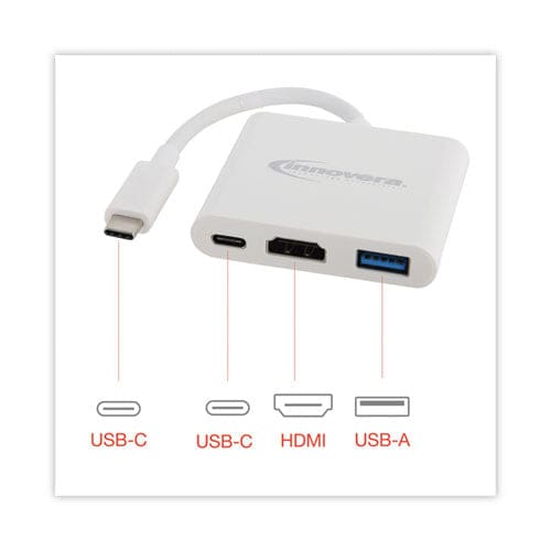 Innovera Usb Type-c Hdmi Multiport Adapter Hdmi/usb-c/usb 3.0 0.65 Ft White - Technology - Innovera®