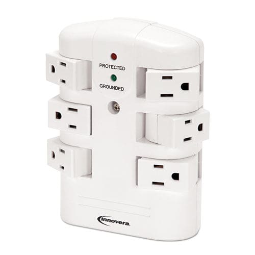 Innovera Wall Mount Surge Protector 6 Ac Outlets 2,160 J White - Technology - Innovera®