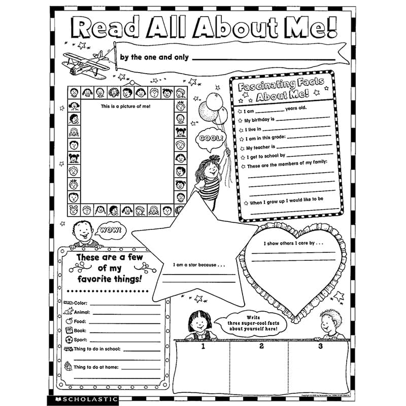 Instant Personal Poster Sets Read All About Me (Pack of 2) - Language Arts - Scholastic Teaching Resources