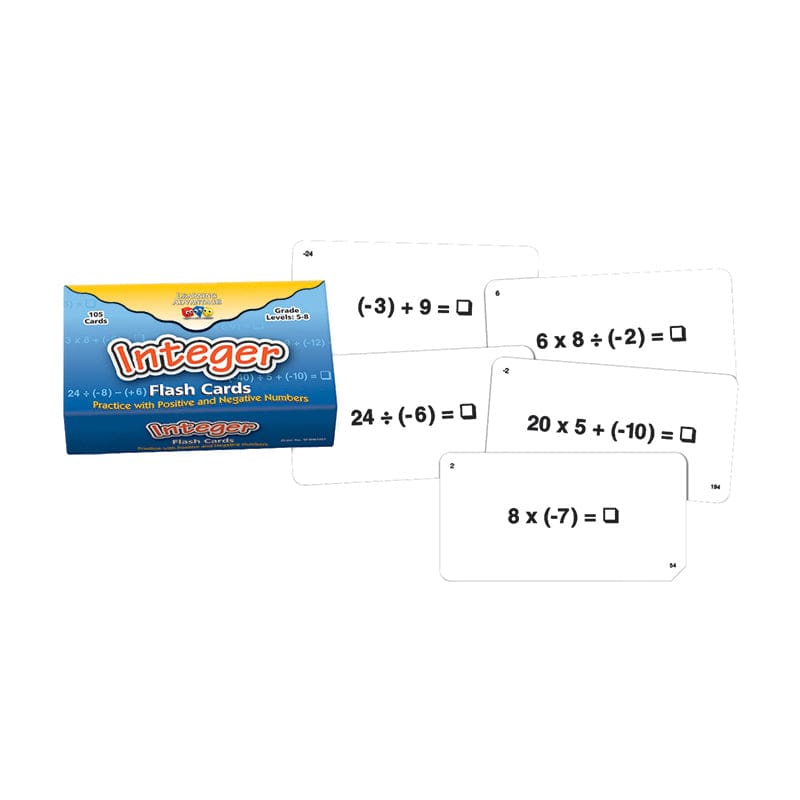 Integer Flash Cards (Pack of 3) - Flash Cards - Learning Advantage