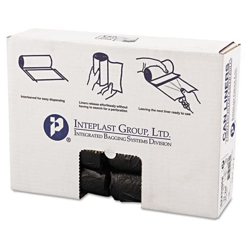 Inteplast Group High-density Commercial Can Liners 16 Gal 6 Microns 24 X 33 Black 50 Bags/roll 20 Rolls/carton - Janitorial & Sanitation -