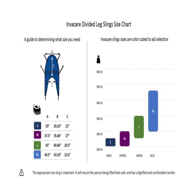 Invacare Divided-Leg Sling X-Lg - Durable Medical Equipment >> Slings - Invacare