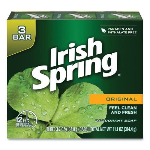 Irish Spring Bar Soap Clean Fresh Scent 3.75 Oz 3 Bars/pack 18 Packs/carton - Janitorial & Sanitation - Irish Spring®