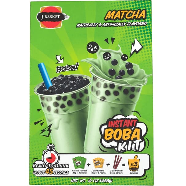 J BASKET Grocery > Beverages J-BASKET: Instant Boba Kit Matcha, 10 oz