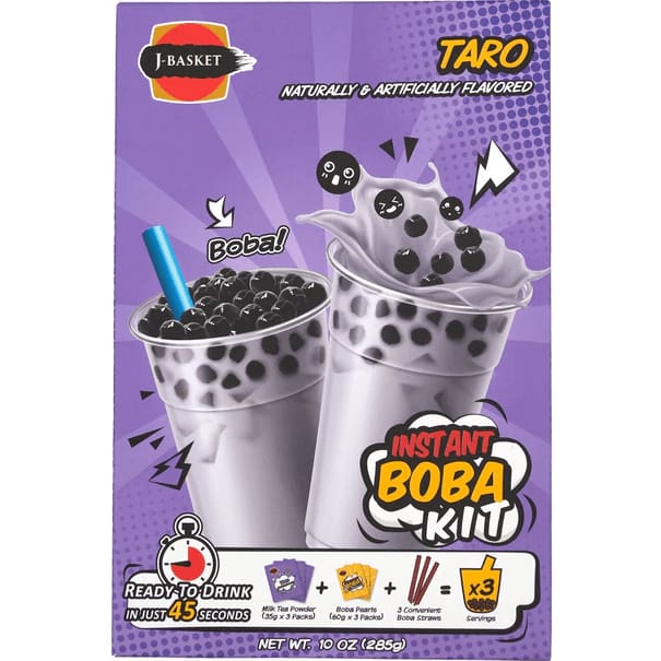 J BASKET Grocery > Beverages J-BASKET: Instant Boba Kit Taro, 10 oz