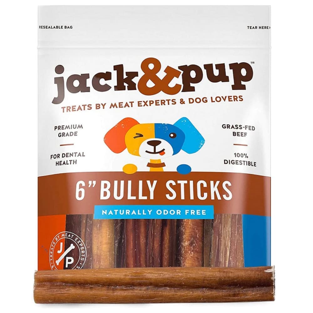 Jack and Pup Bully Stick 6 Bulk (100) - Pet Supplies - Jack and pup