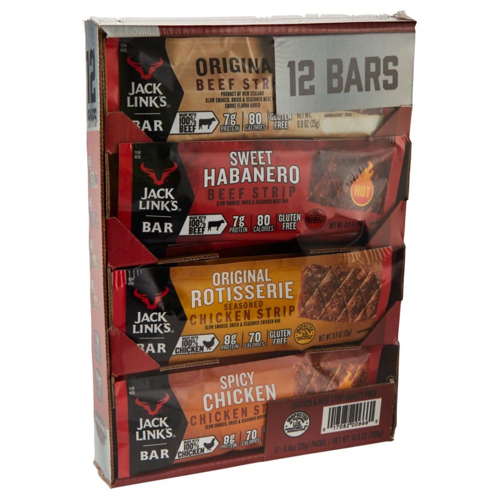 Jack Link’s Bar Variety Pack (12 pk.) - Jerky & Meat Snacks - Jack Link’s