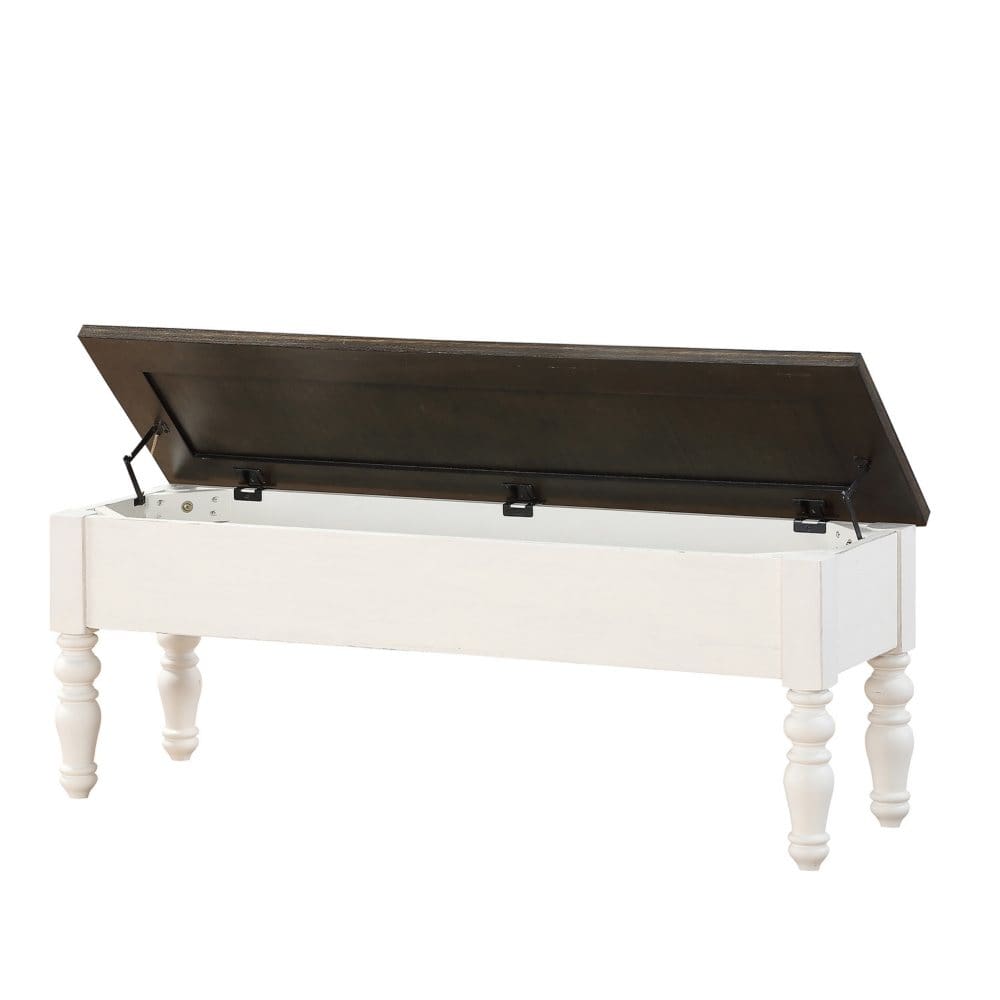 Jaiden Two-Tone Storage Bench - Storage Supplies - Jaiden