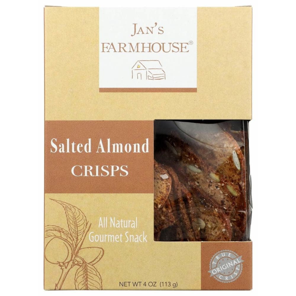 JANS FARMHOUSE Jans Farmhouse Crisps Salted Almond, 4 Oz