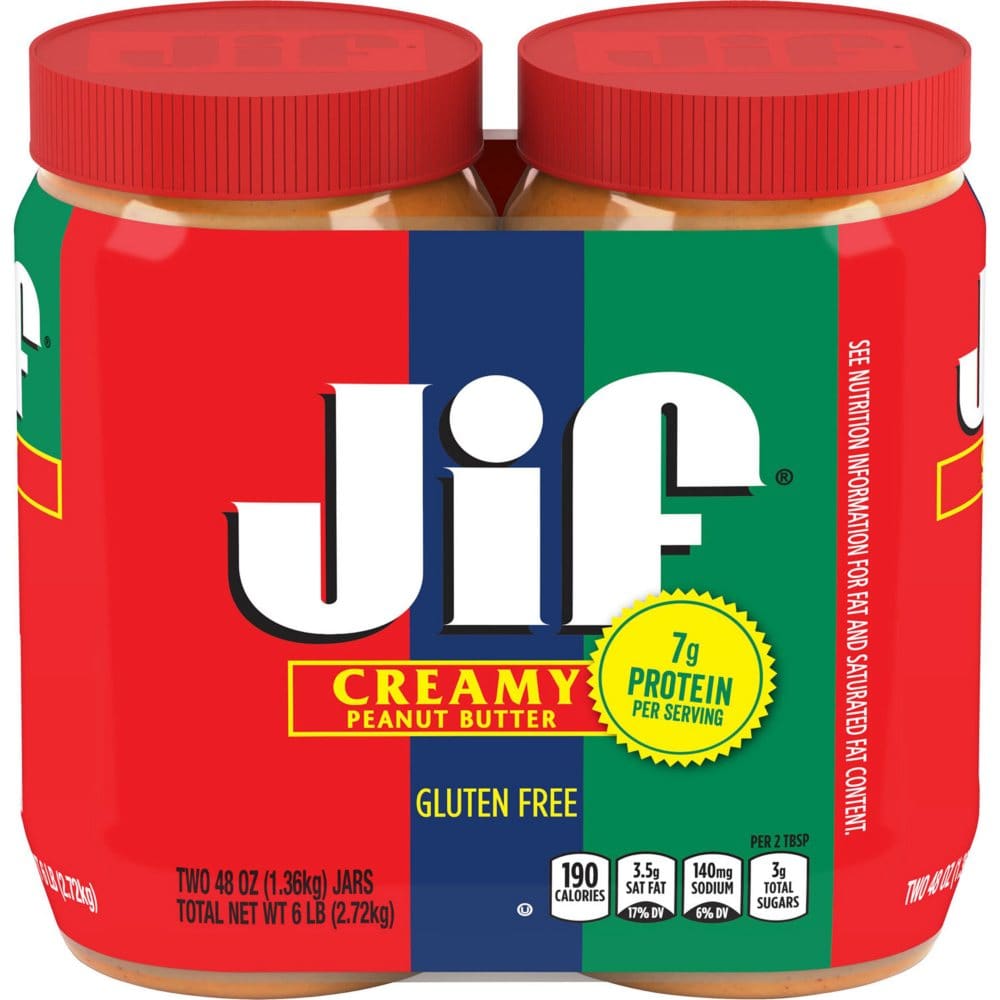 Jif Creamy Peanut Butter (48 oz. 2 pk.) - Condiments Oils & Sauces - Jif Creamy