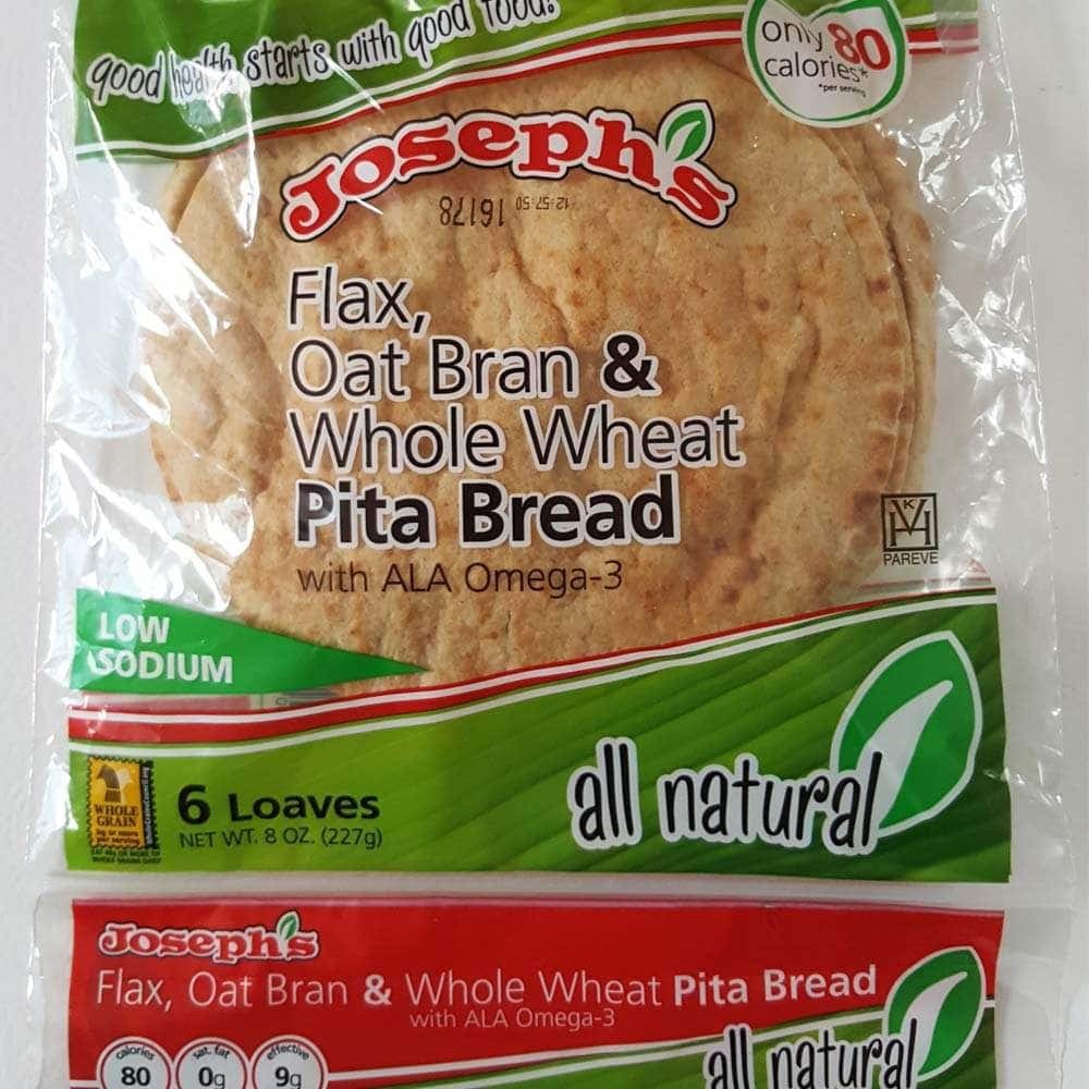 Josephs Josephs Flax, Oat Bran and Whole Wheat Pita Bread All Natural, 8 oz