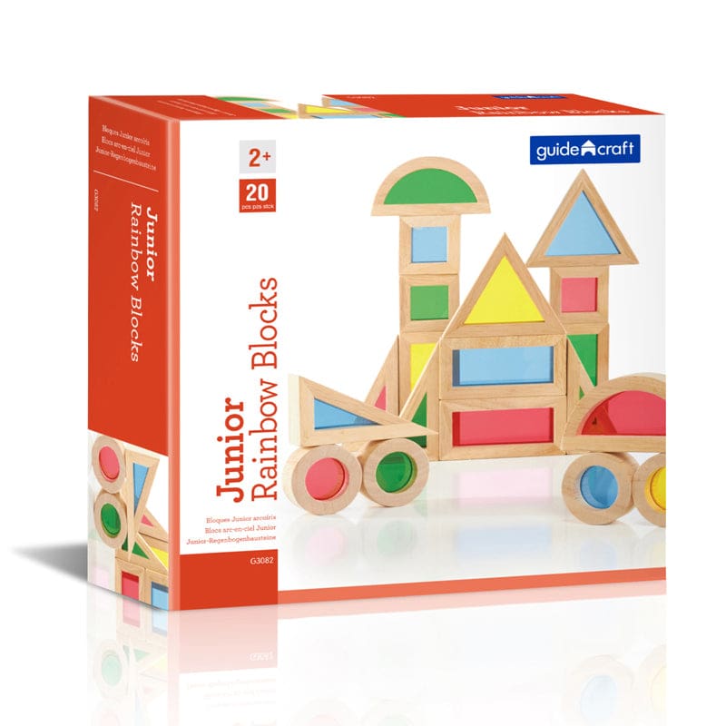 Jr Rainbow Blocks 20 Piece Set - Blocks & Construction Play - Guidecraft Usa