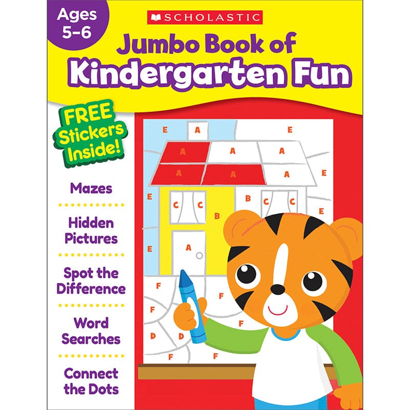 Jumbo Fun Workbook Kindergarten Fun (Pack of 6) - Skill Builders - Scholastic Teaching Resources