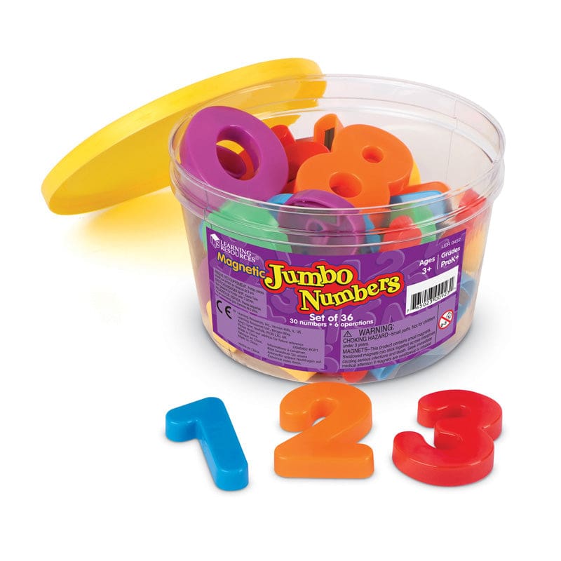 Jumbo Magnetic Numbers 36/Pk Operations 2-1/2 Bucket (Pack of 2) - Magnetic Letters - Learning Resources
