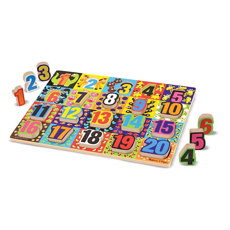Jumbo Numbers Chunky Puzzle - Wooden Puzzles - Melissa & Doug