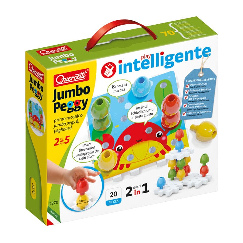 Jumbo Pegs Small (Pack of 6) - Pegs - Quercetti Usa LLC