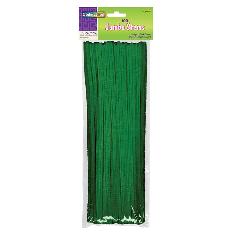 Jumbo Stems Dark Green 100 Pieces (Pack of 12) - Chenille Stems - Dixon Ticonderoga Co - Pacon