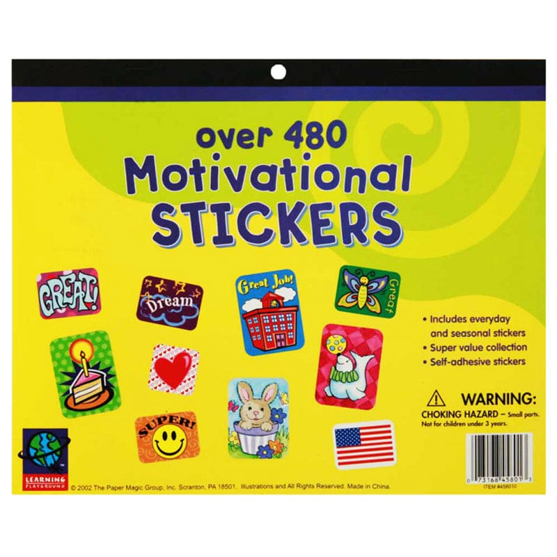 Jumbo Sticker Books 480 Ct Motivational (Pack of 6) - Motivational - Eureka