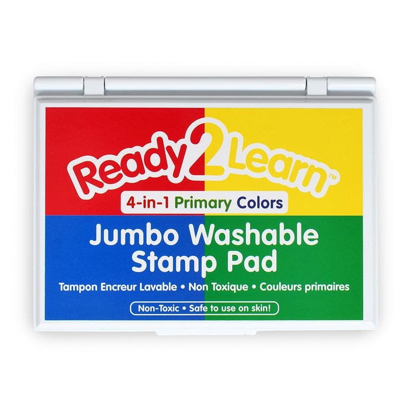 Jumbo Wash Stamp Pad 4-In-1 Primary Colors (Pack of 3) - Stamps & Stamp Pads - Learning Advantage