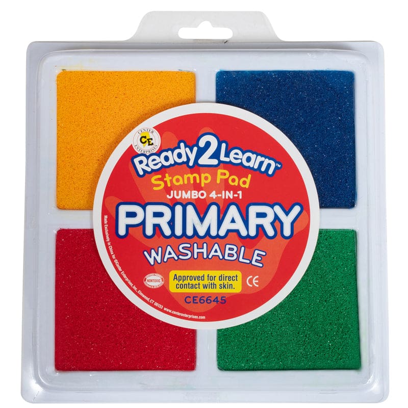 Jumbo Washable 4In1 Stamp Pad (Pack of 6) - Stamps & Stamp Pads - Learning Advantage