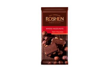 Roshen Dark Chocolate with Hazelnuts 3.2 oz (90 g) - Roshen