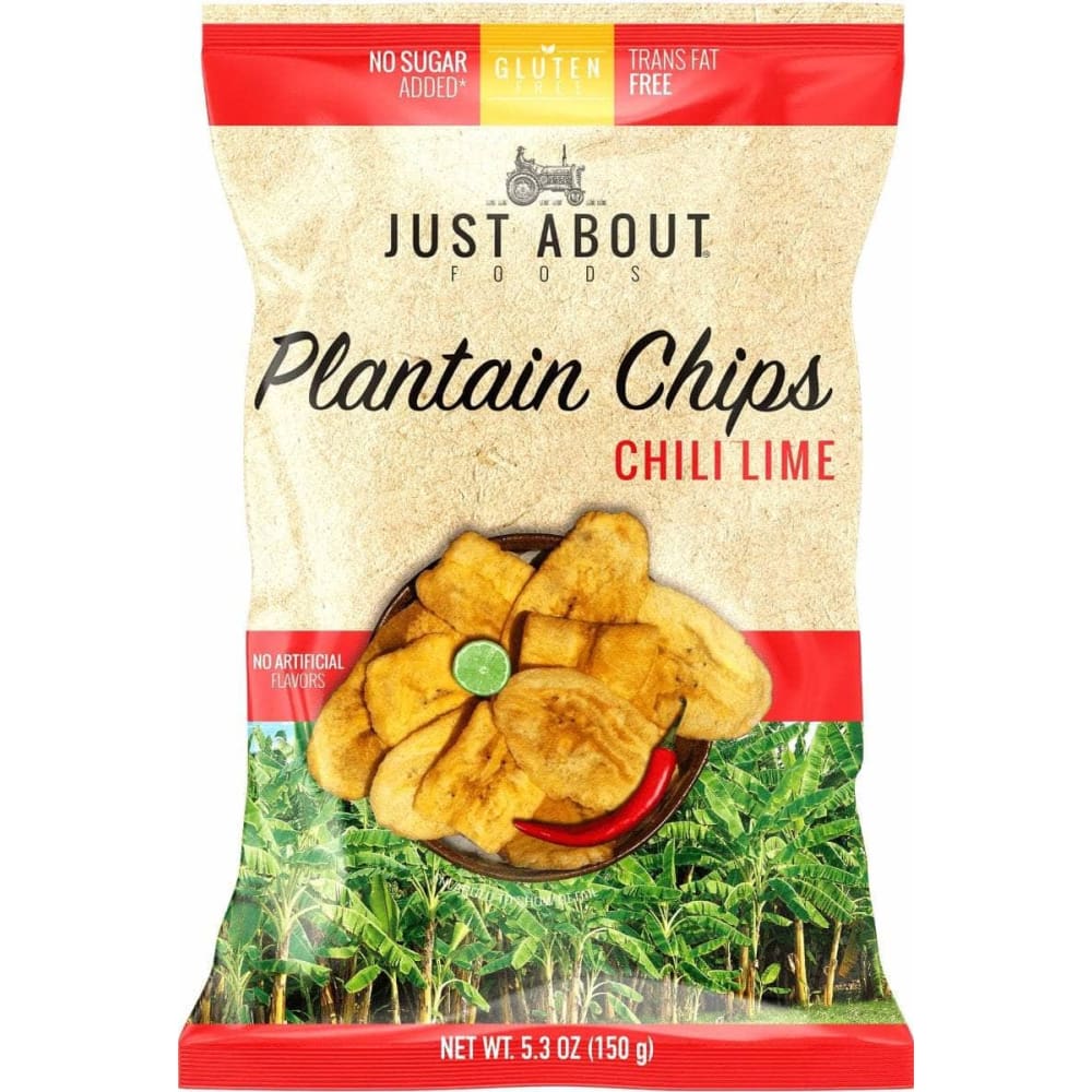 JUST ABOUT FOODS Just About Foods Chips Plantain Chili Lime, 5.3 Oz