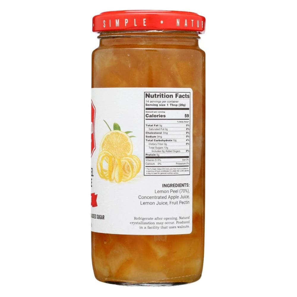 JUST SPREAD Grocery > Pantry > Jams & Jellies JUST SPREAD: Lemon Peel Fruit Preserve, 10 oz