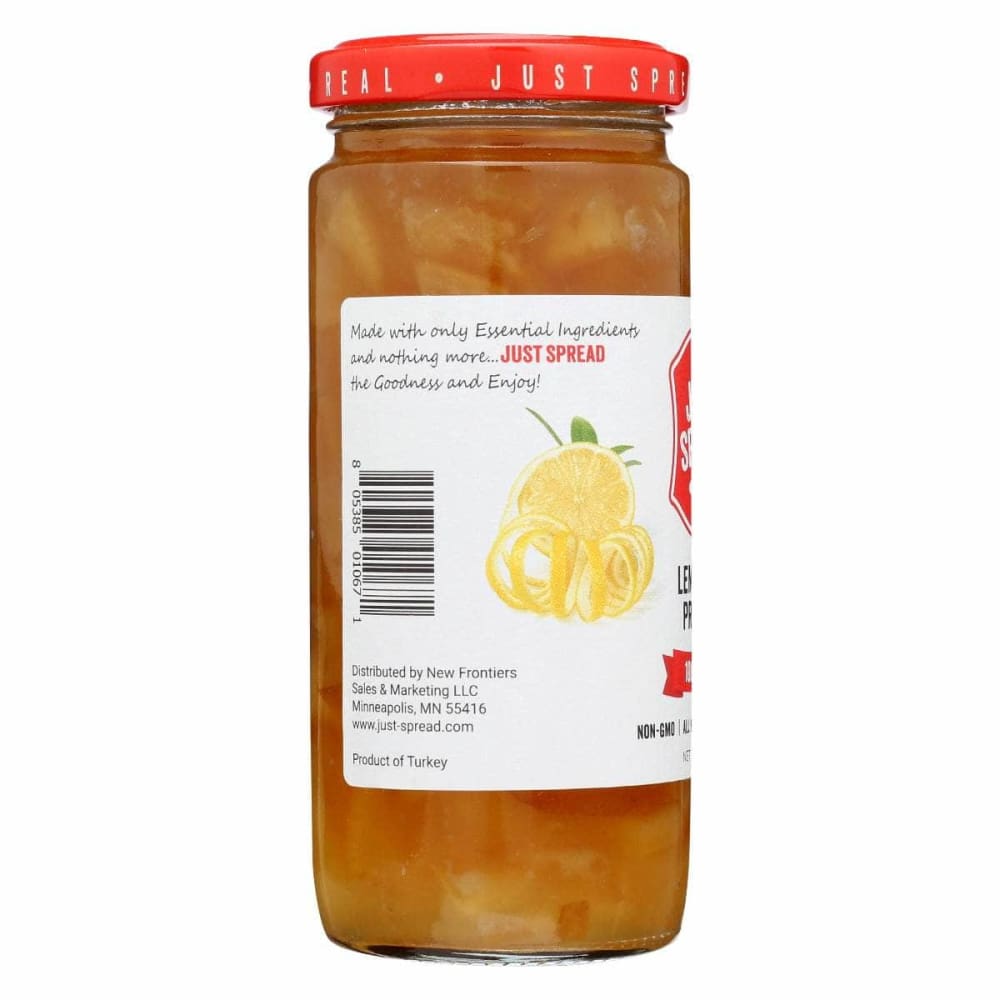 JUST SPREAD Grocery > Pantry > Jams & Jellies JUST SPREAD: Lemon Peel Fruit Preserve, 10 oz