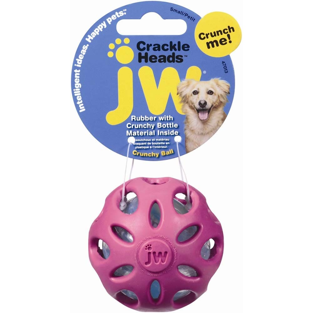 JW Pet Crackle Heads Crackle Ball Dog Toy Assorted Small - Pet Supplies - JW