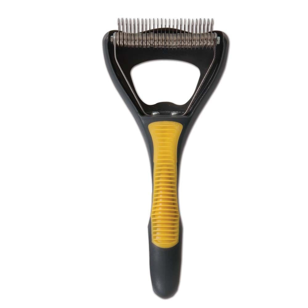 JW Pet Dog Deshedding Tool Grey; Yellow One Size - Pet Supplies - JW