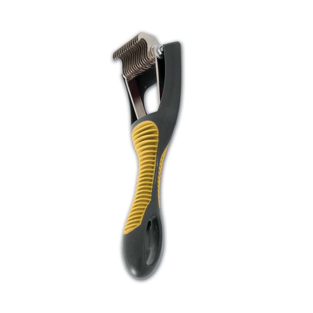 JW Pet GripSoft Cat Deshedding Tool Gray Yellow One Size - Pet Supplies - JW