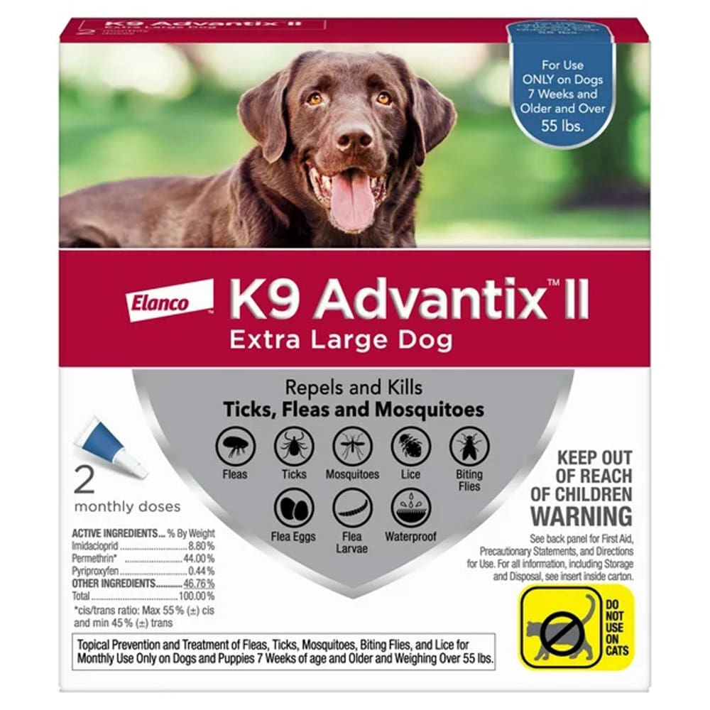 K9 Advantix II Dog Extra Large Blue 2-Pack - Pet Supplies - K9