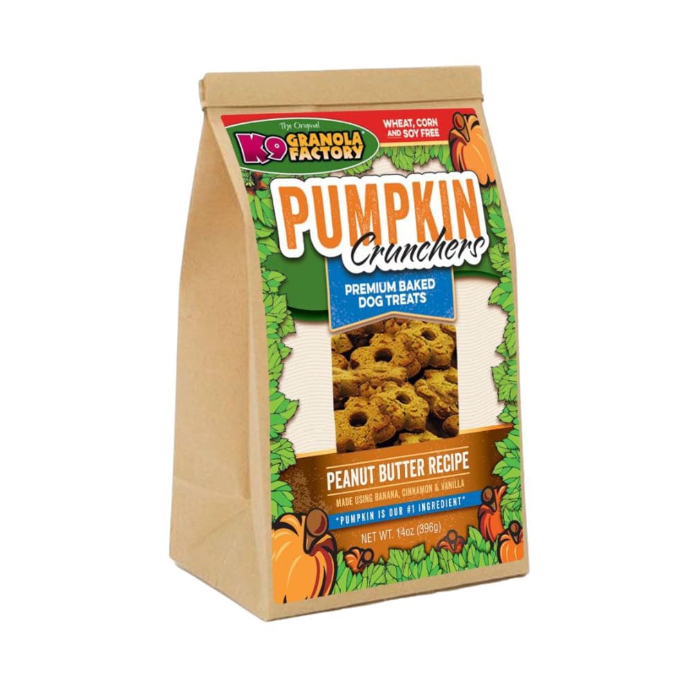K9 Granola Pumpkin Crunchers; Peanut Butter and Banana 14oz - Pet Supplies - K9