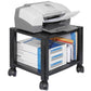 Kantek Height-adjustable Under-desk Printer Cart Plastic 2 Shelves 60 Lb Capacity 20 X 13.25 X 14.13 Black - Furniture - Kantek