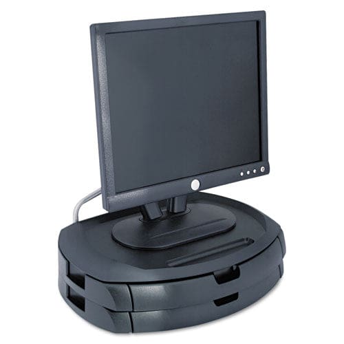 Kantek Lcd Monitor Stand 18 X 12.5 X 5 Black Supports 35 Lbs - School Supplies - Kantek