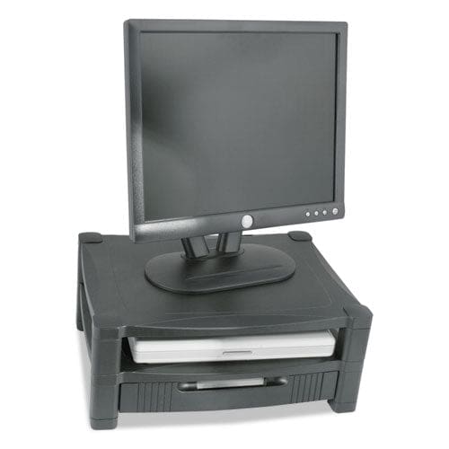 Kantek Single-level Monitor Stand 17 X 13.25 X 3 To 6.5 Black Supports 50 Lbs - School Supplies - Kantek