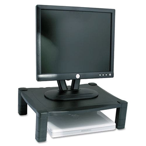 Kantek Two-level Monitor Stand 17 X 13.25 X 3.5 To 7 Black Supports 50 Lbs - School Supplies - Kantek